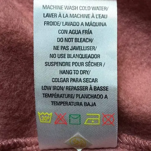 Kangol Crew Neck Crop Sweatshirt Pink Mauve Fleece Size XL New NWT