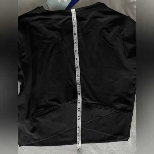 JoyLab NWT Women's M Black Active Cropped Fit Short Sleeve Tee Crew Neck