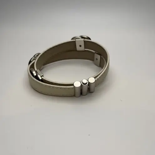 BVLGARI Double Coiled Ivory Leather Double Wrap Bracelet - Preowned