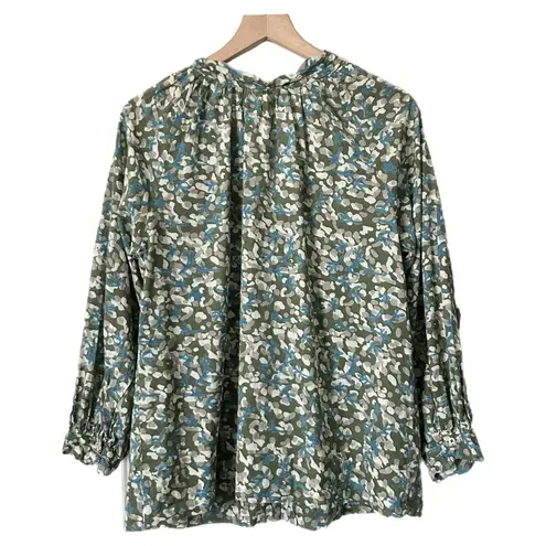 Mirth Amsterdam Top in Green Sweet Pea Print 100% Cotton Size Small