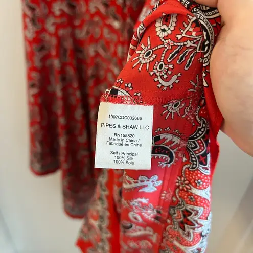 Veronica Beard Willamette Silk Button Down Paisley Belted Midi Dress 10 LIKE NEW