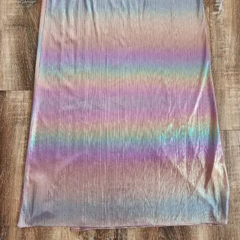 Retrofete Soleil Dress in Lilac Aurora Size XS Strapless NWT Cutout Maxi Rainbow Purple