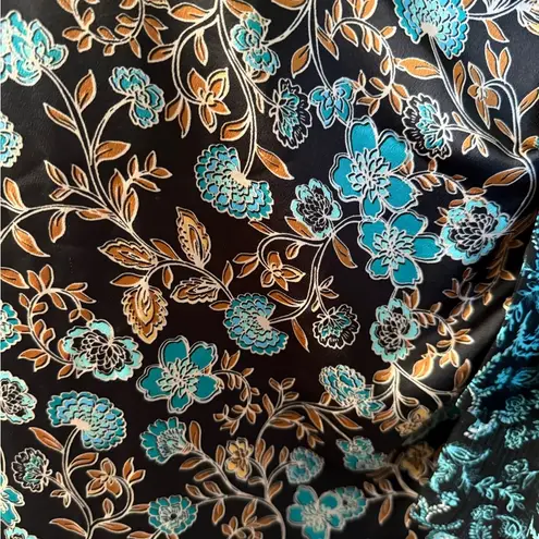 MISA Los Angeles Blue and White Ruffled Mini Dress