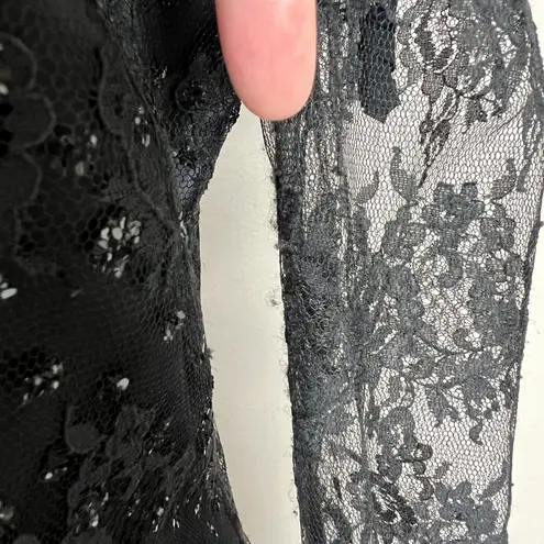 Gunne Sax Jessica McClintock Dress 11/12 Sequin Lace Whimsigoth VTG Deadstock