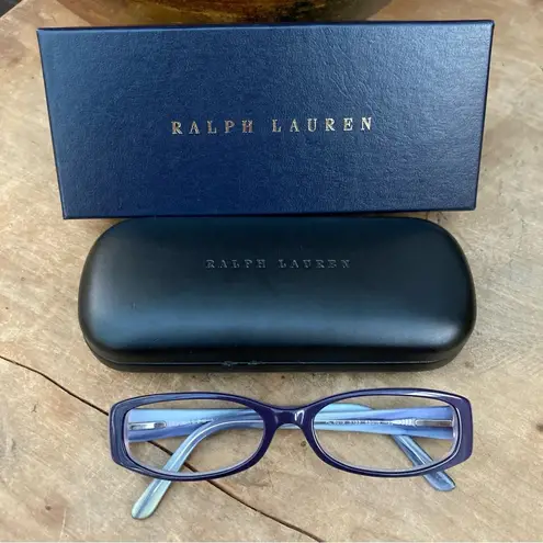 Ralph Lauren  reader glasses frames only women two tone color purple with case