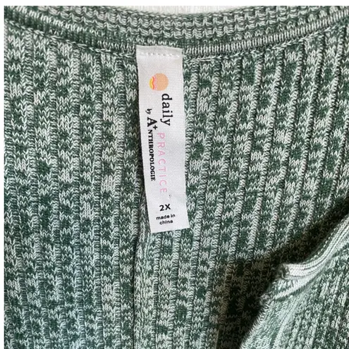 Daily Practice by Anthropologie Green Heather Sweater Dress 2X Size XXL