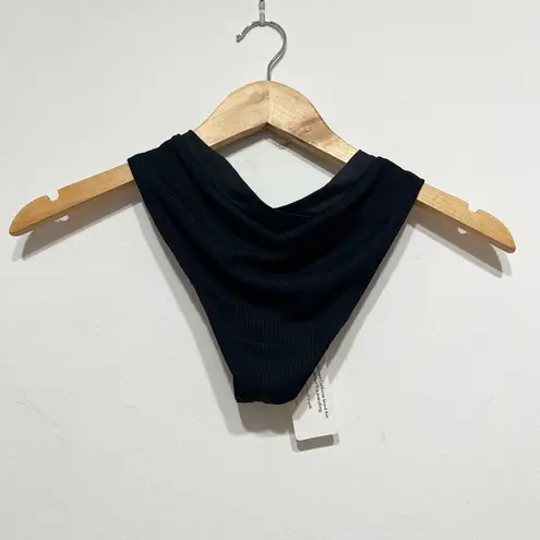 NEW L*Space Pratt Ribbed Knit Stretch V Waist Swim Bathing Suit Bikini Bottom S