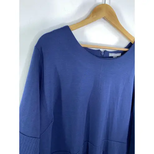 Jessica London Jessica London Midi Dress Women Plus 26W Blue Bell Sleeve Modest Cottagecore