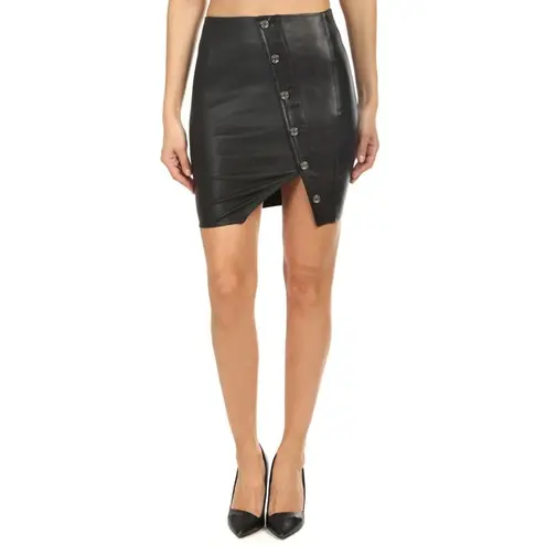 RTA Jolene Lamb Leather Pencil Skirt Wicked Black Womens Size 4