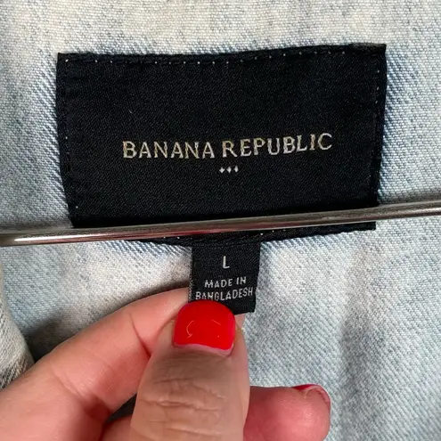 Banana Republic  Light Wash Distressed Denim Jacket