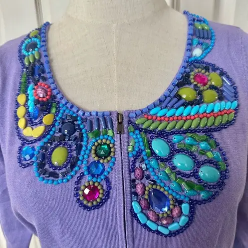 Fever purple embellished cardigan