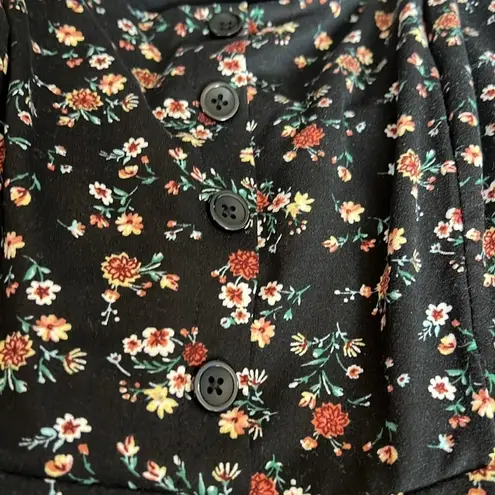 Nine Britton Stitch Fix Black Floral Dress Women's Medium