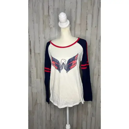 NWT NHL Washington Capitals Women's Large Raglan Long Sleeve T