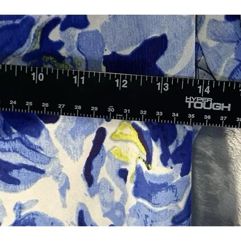 Dana Buchman Tunic Shirt Womens Size XS Blue Floral Dressy Office Career Party