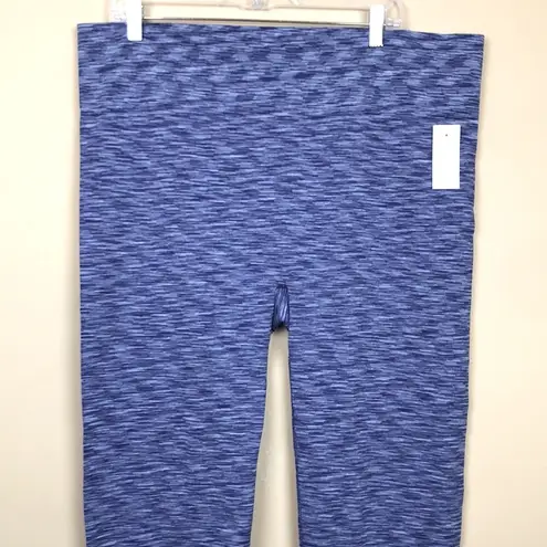 Lane Bryant NWT LIVI  Women’s Blue Seamless Stretch Athletic 7/8 Leggings