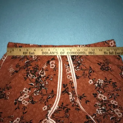 gilligan and o'malley 𝅺GILLIGAN & O’MALLEY floral lounge elastic waistband pockets crop pants size S