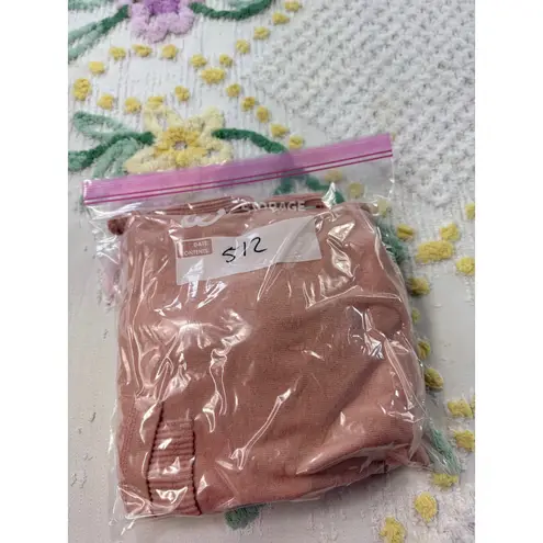 Democracy Pink Cowl Neck Ribbed Sleeve Kangaroo Pocket Pullover Sweater Size S