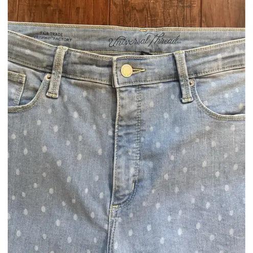 Universal Threads Universal Thread High-Rise Skinny Blue Sky Polkadot Jeans Women’s Sz 18 34R
