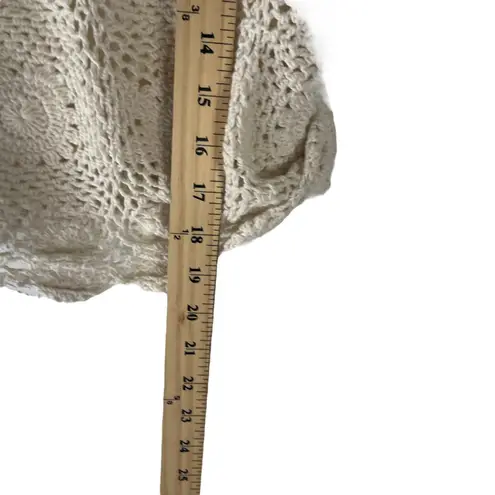 Allison New York Women's Size XS Cream Cotton Crochet Cottage Boho Top