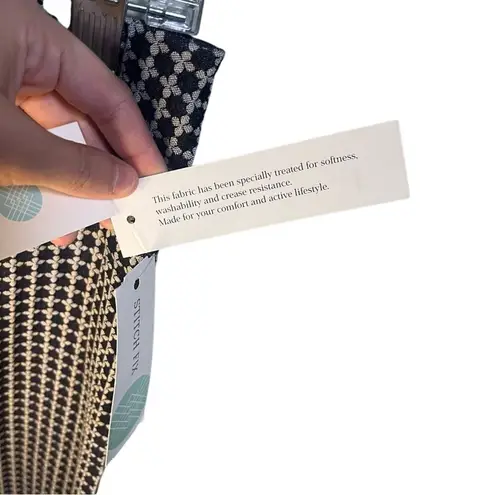 Stitch Fix Margaret M Christiana Skirt Navy White Circle Modest Medium NWT Slim Blue