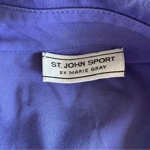 St. John Sport Purple Button Down Top Blazer