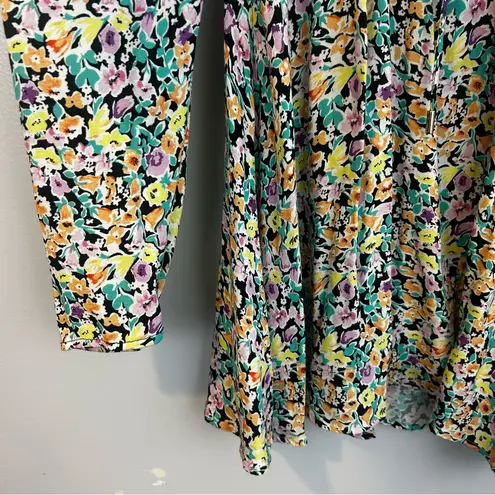 AFRM Pastel Colorful London Ditsy Floral Long Sleeve Mini Dress HEMMED Medium Green