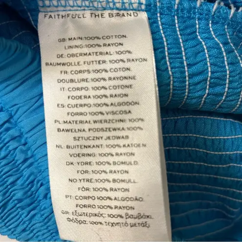 Faithfull the Brand Faithful the Brand Esti Skirt in Turquoise Blue Size 4 New w/ Tags!