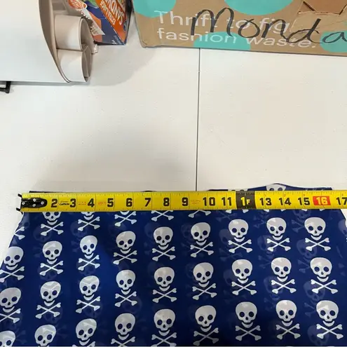 Vintage Havana Blue Sheer Tank Top Blue Skull & Crossbones Womens Small