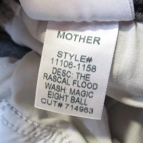 NWT Mother The Rascal Flood in Magic 8 Ball Stretch Straight Jeans 27 Gray