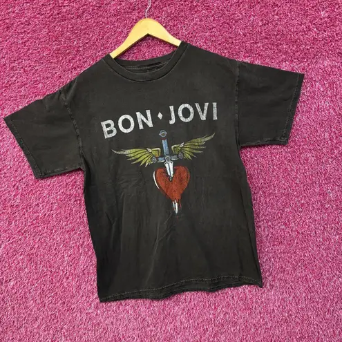 Bon Jovi Through The Heart Graphic T-Shirt Extra small/ Small