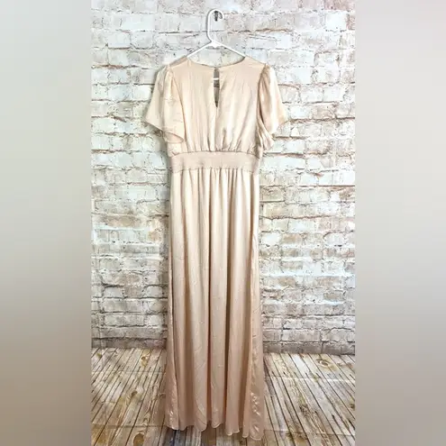Baltic Born Preston Satin Maxi Dress in Champagne Size Medium NEW