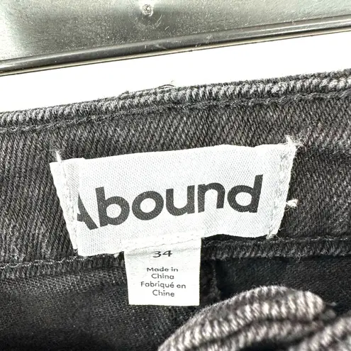 Abound  size‎ 34 black denim jean shorts raw hem high rise fit