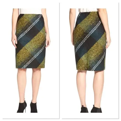 Classiques Entier Nordstrom Wool Blend Tweed Boucle Pencil Skirt Women 6 Stripes