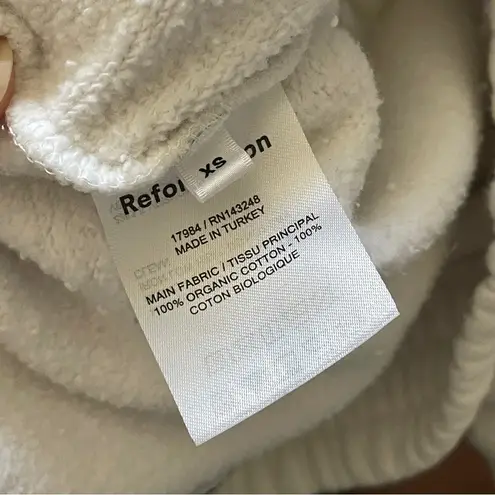 Reformation  Sweat Shorts organic cotton womens White (xsmall) classic athleisure