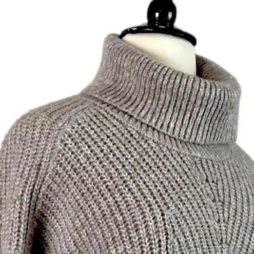Time And Tru Sweater Turtleneck Heavy Knit Tan Oatmeal Women’s Size Large 12/14