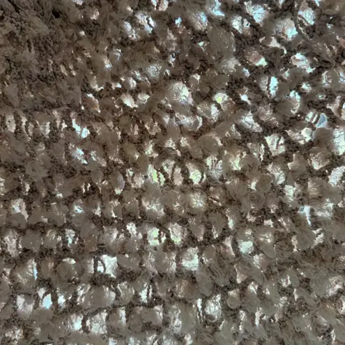 Aaron & Amber Fuzzy Loop Knit Boho Cardigan Sweater in Beige size Medium NWOT Tan