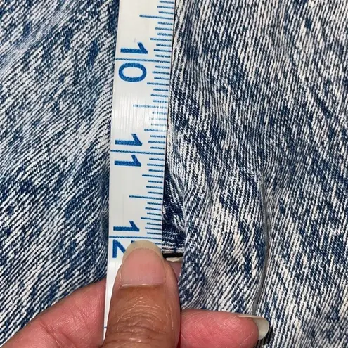 Vintage Pure Jeans Wear Womens High Rise Notched Hem Bow Acid Wash Jeans Blue Sz Size undefined