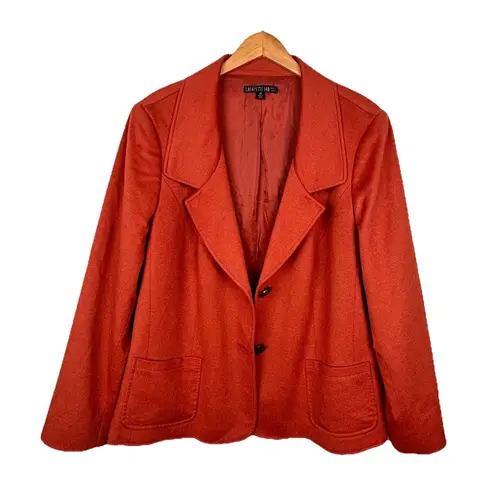 Women's Lafayette 148 Size 20 Blazer Jacket Loro Piana Wool Burnt Orange