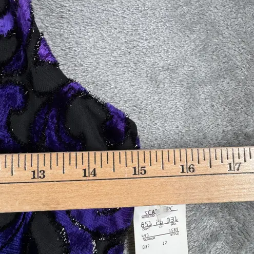 All that jazz Prom Dress Black Purple Floral Lace Gothic Maxi Gown XS Vintage