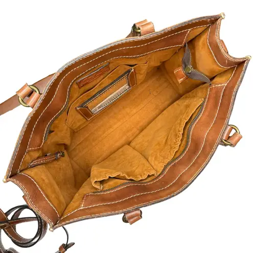 Patricia Nash Signature Map Print Italian Leather Coletta Postcard Tote $499