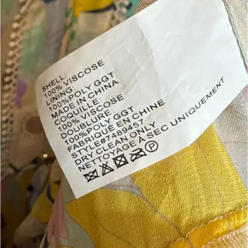 Shoshanna Yellow Larissa Keyhole Floral-Print Dress $389 formal spring party