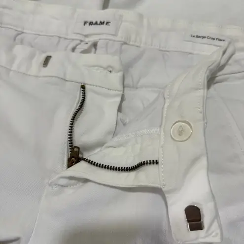 Frame Le Serge Cropped Flared Jeans in Blanc White Size 26