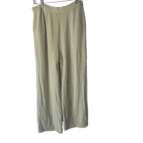 St. John Collection By Marie Gray Size 8 Santana Knit Wide Leg Light Green Pants