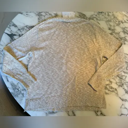 NWOT J. Crew Sweater Crewneck Beach sz S Coastal Boho Cozy 🪡 Small Holes seam White