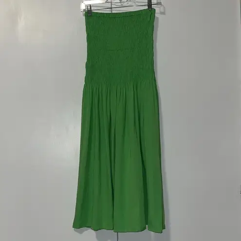 Paloma Wool Smocked Montoro Strapless Dress / Skirt Green Women’s Small S 4