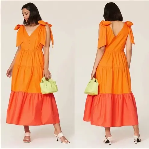 Color Me Courtney Louise Maxi Dress Long Gown Bow Color Block Stripe Pockets 4