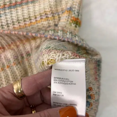 Tribal 3/4 Sleeve Hood Sweater Kangaroo Pocket Muted Clay multi color Size XL