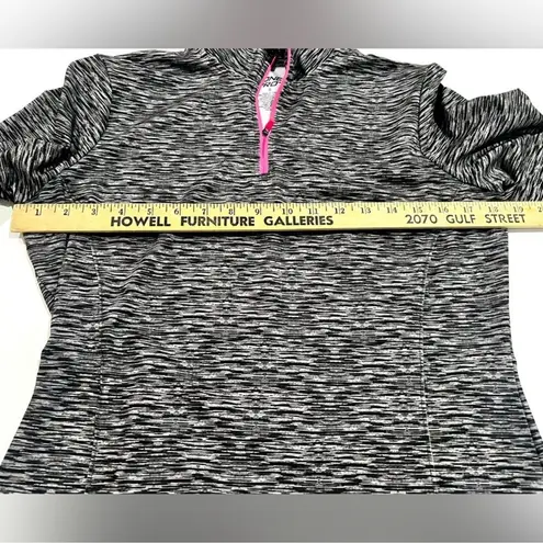 Zone Pro Gray and Pink Activewear quarter zip long sleeve workout top like new