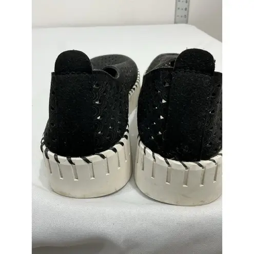 Womans Project Cloud Memory Foam Size 11 Perforated Slip On Platform Sneakers Black - Image 5