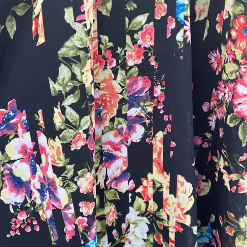 Betsey Johnson  size‎ 2 sleeveless floral swing dress hidden rear zip lined